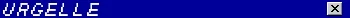 A retro blue window header with 'Urgelle' as its title